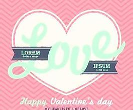 情人節背景復古風格矢量02