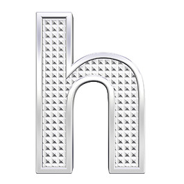 一個(gè)小寫(xiě)字母的字符集滾花鉻