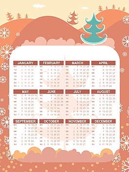 矢量日歷的新年2011