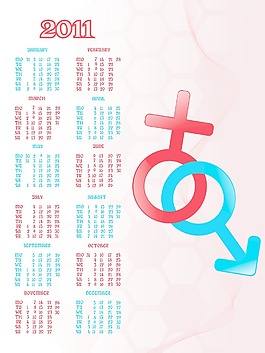 2011矢量日歷