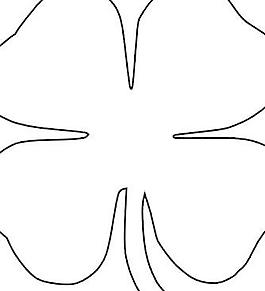 四片葉子的三葉草矢量剪貼畫