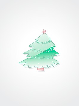 孤立的圣誕樹下