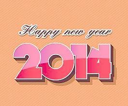 閃亮的2014新年背景矢量