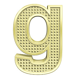 一個(gè)小寫字母的字符集滾花金