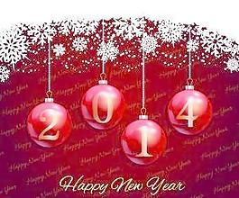 2014圣誕球新年背景矢量