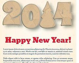 2014新年海報背景矢量設計05