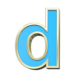 小寫字母從綠松石金框字符集