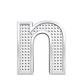 一個(gè)小寫(xiě)字母的字符集滾花鉻