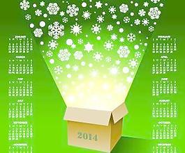 2014日歷矢量巨大集合128