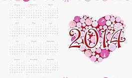 2014日歷矢量巨大集合103