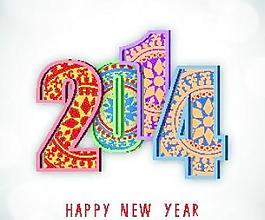 彩色2014設計背景矢量集04