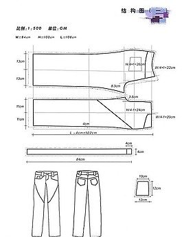 服裝結構圖圖片