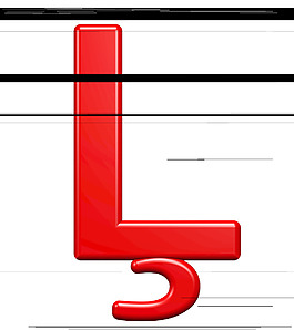 從紅色塑料字母一個字母集白色隔離