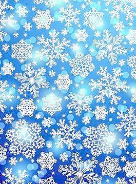 向量的冬季雪花背景04