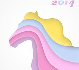 创意2014匹马设计元素矢量图05