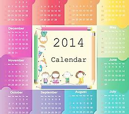 2014日歷矢量巨大集合68