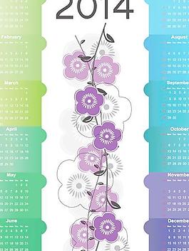 2014日歷矢量巨大集合60