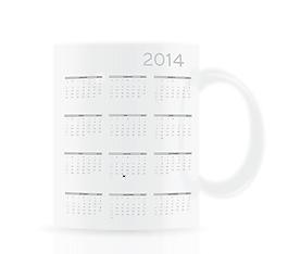 精致的2014日歷創意設計矢量圖04