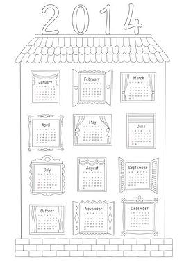 精致的2014日歷創意設計矢量圖01