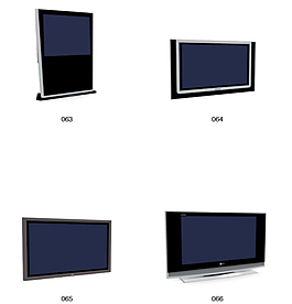 掛壁式電視模型