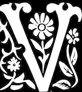 裝飾字母V的剪輯藝術