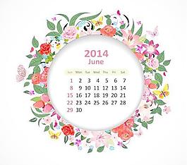 2014日歷矢量巨大集合53