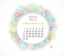 2014日歷矢量巨大集合50