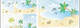 海景椰子樹鼠海豚