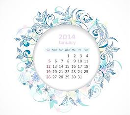 2014日歷矢量巨大集合48