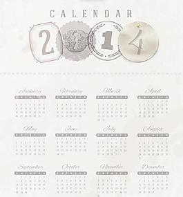 2014日歷矢量巨大集合42