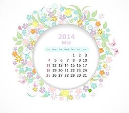 2014日歷矢量巨大集合52