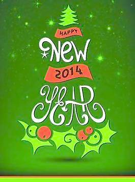 2014新年快乐设计矢量图05