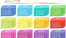 2014日歷矢量巨大集合25