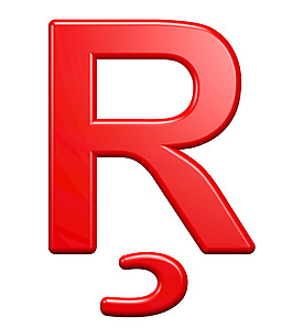 從紅色塑料字母一個字母集白色隔離