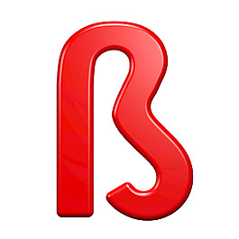 從紅色塑料字母一個字母集白色隔離