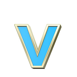 小寫字母從綠松石金框字符集
