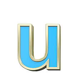 小寫字母從綠松石金框字符集