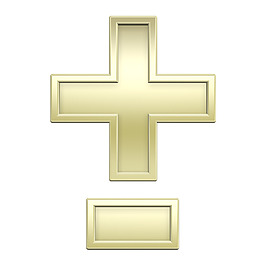 連字符減去加標志著閃亮的金色字母集