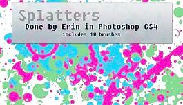 噴濺筆刷 下載 photoshop筆刷                                                 我愛photoshop