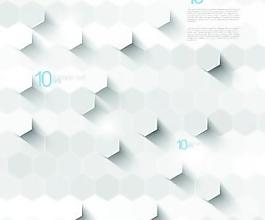 白色的3D圖形背景矢量01