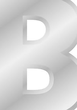 字母B剪辑艺术效果的银