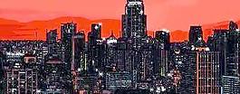 畫的夜生活的城市設(shè)計(jì)矢量圖01
