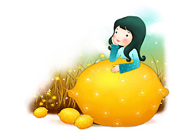 可爱卡通梦幻女孩