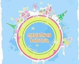 可愛的糖果色圣誕節(jié)banner