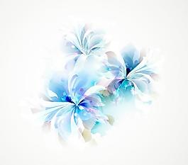 藍(lán)色花卉背景矢量04