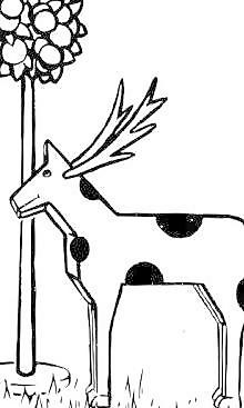 玩具動物和樹剪貼畫