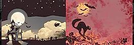 萬(wàn)圣節(jié)的矢量插圖材料