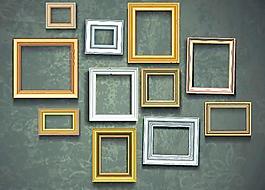 墻上的01年產的框架向量