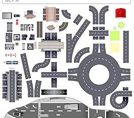 創(chuàng)新的道路設(shè)計(jì)元素矢量圖03