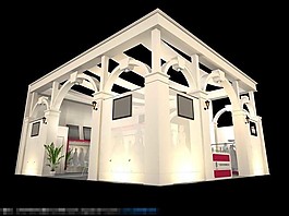 歐式展廳3d模型設計